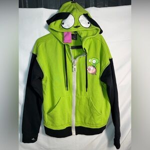 Invader Zim Nickelodeon Medium Full Zip Hoodie Hot Topic